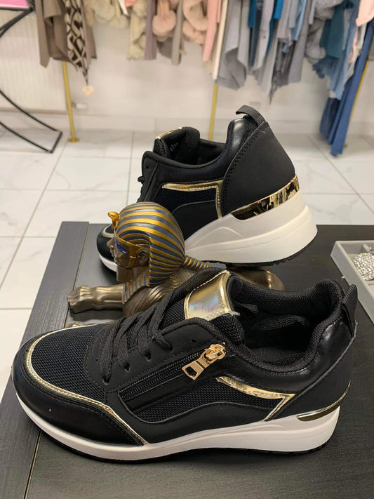 Trainers In Black & Gold