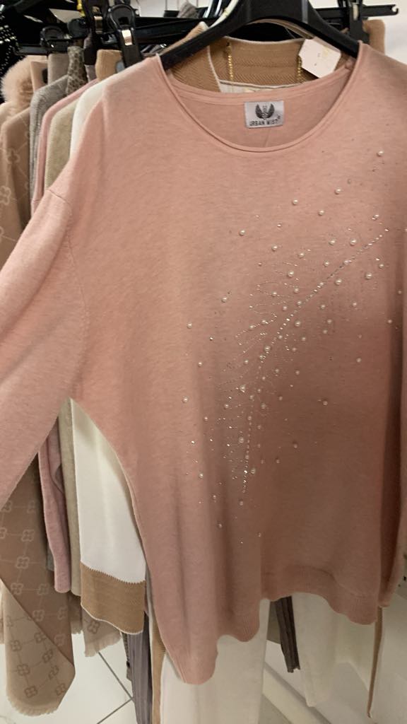 Pearl & Bling Leaf Jumper