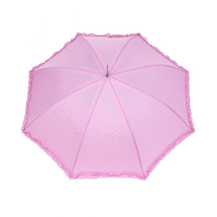Umberella In Diamante Sparkle With Frills