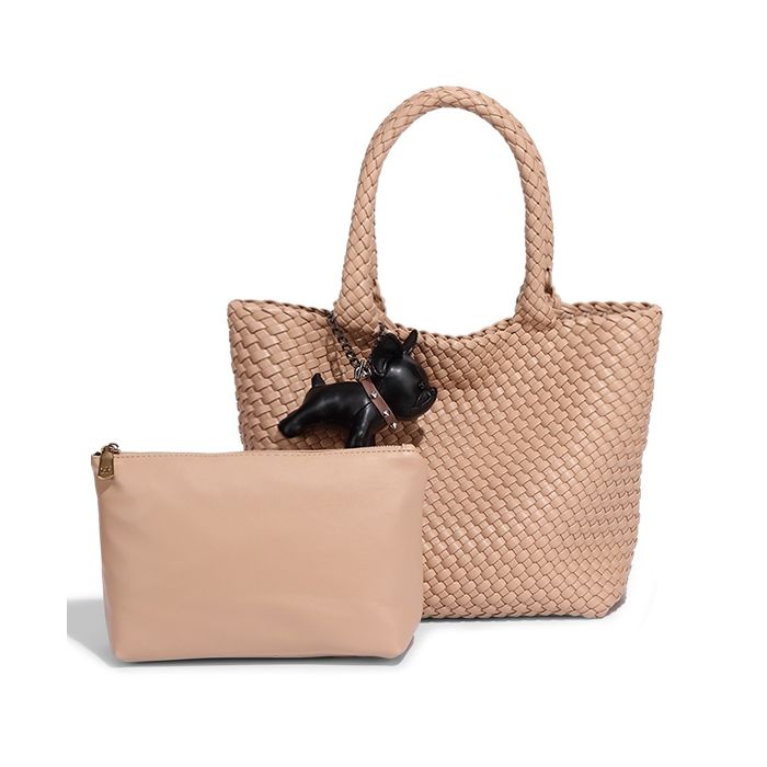 Bag in a bag bulldog handbag in Apricot